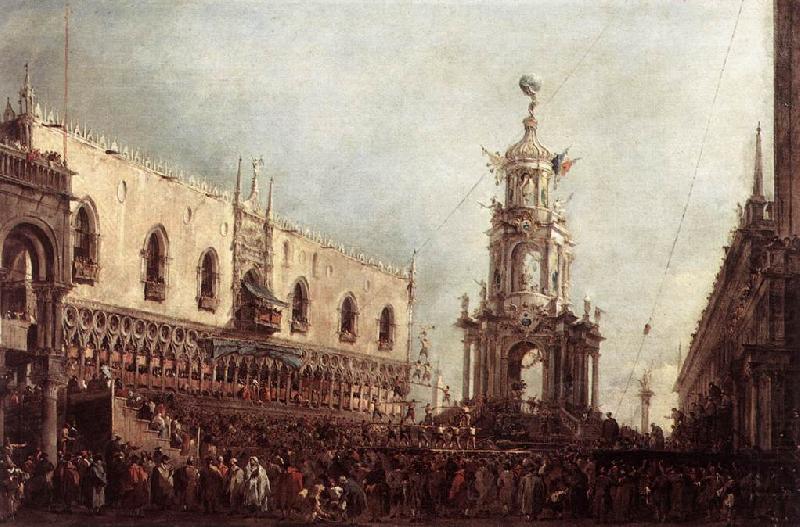 Carnival Thursday on the Piazzetta dgs, GUARDI, Francesco